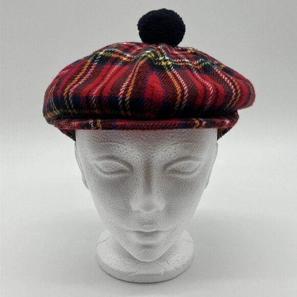 Glen Appin of Scotland Harris Tweed Flat Cap Royal Stewart Tartan Plaid Size M - Picture 3 of 8